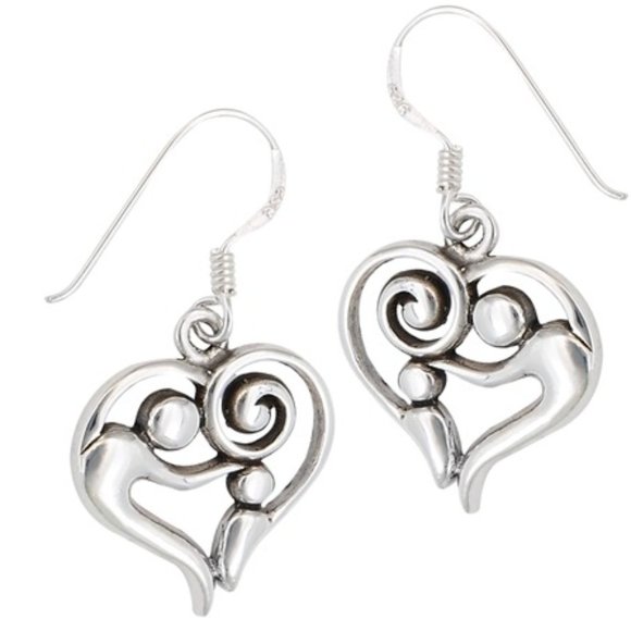 Jewelry - STERLING SLIVER mother and child dangle earrings